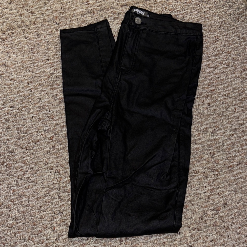 MISSGUIDED faux leather skinny pant